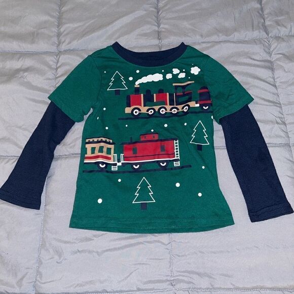 3t the Children’s Place holiday Christmas train shirt - Picture 1 of 3